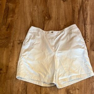 Women's tan chino shorts ll bean size 20 classic fit curvy minimalist capsule